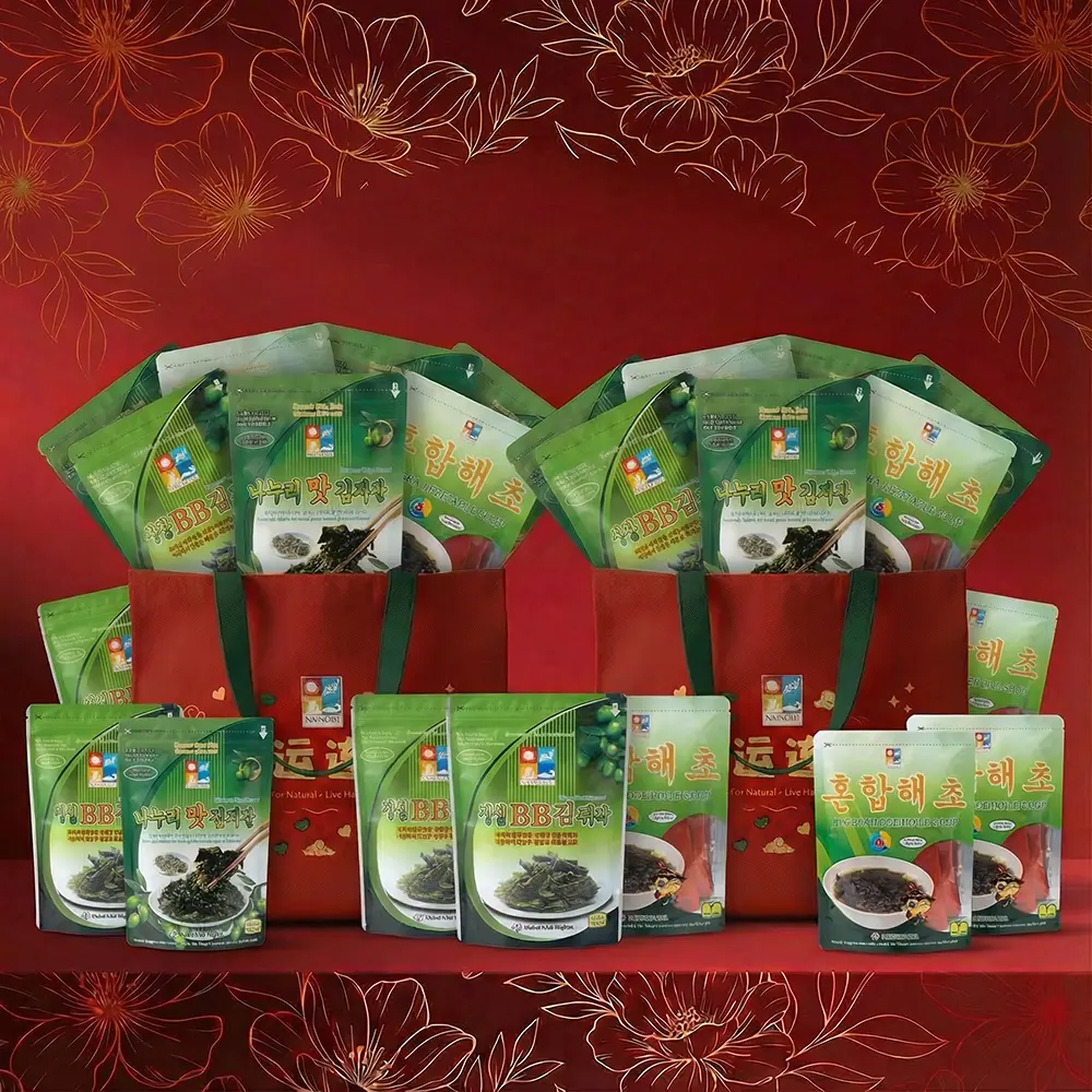 Bulk 24 pack carton of Nanuri seaweed snacks for corporate gifting.