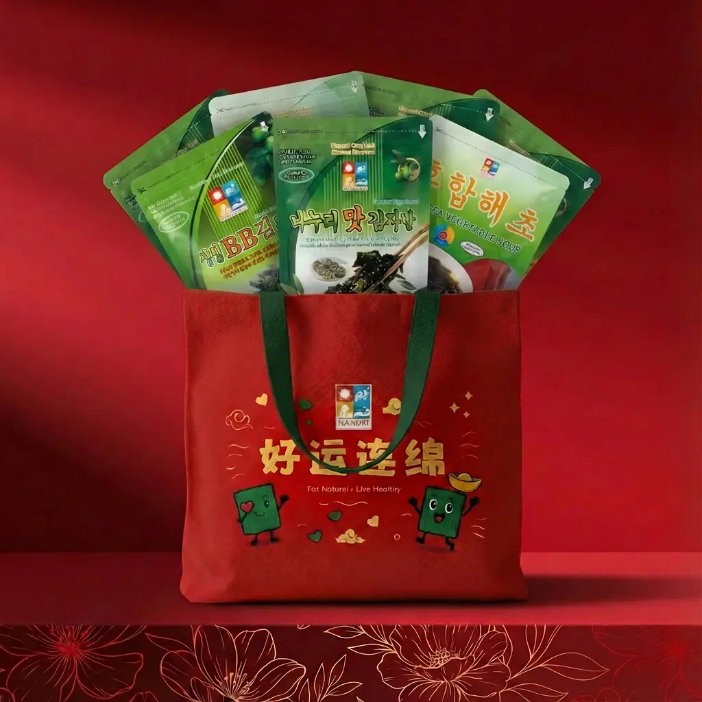Lucky number 8 pack Nanuri seaweed custom gift bundle for Chinese New Year.